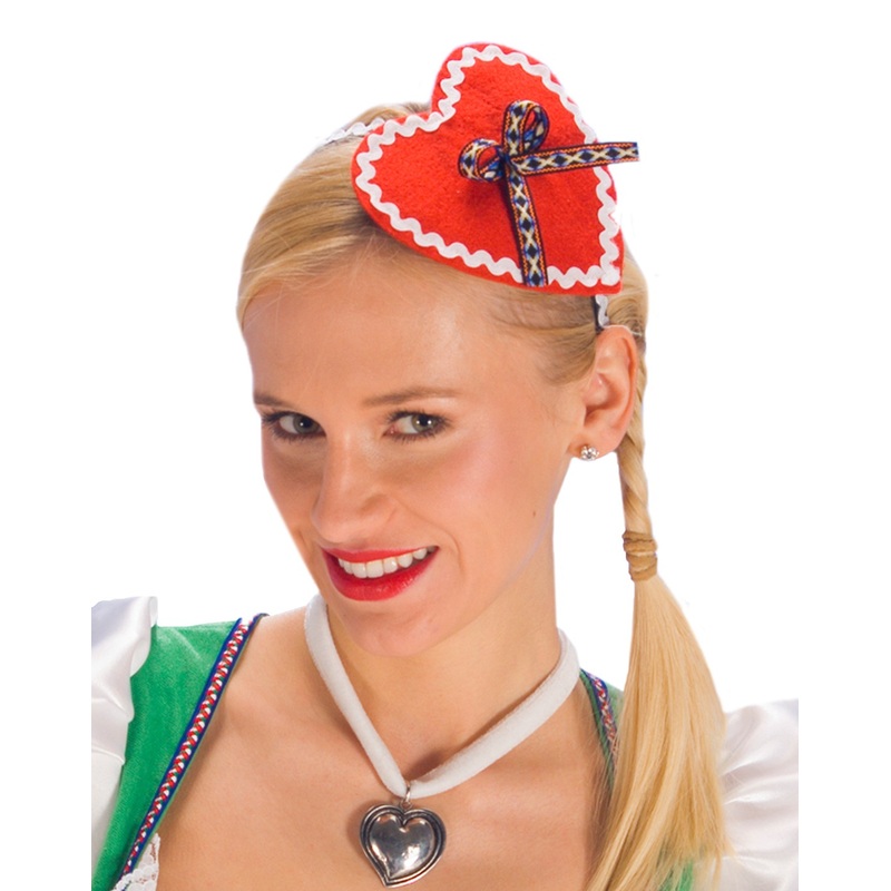 Traditional headband heart in red