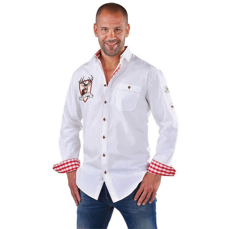 Traditional shirt Thilo with deer motif S