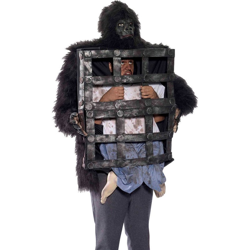 Gorilla with cage horror costume