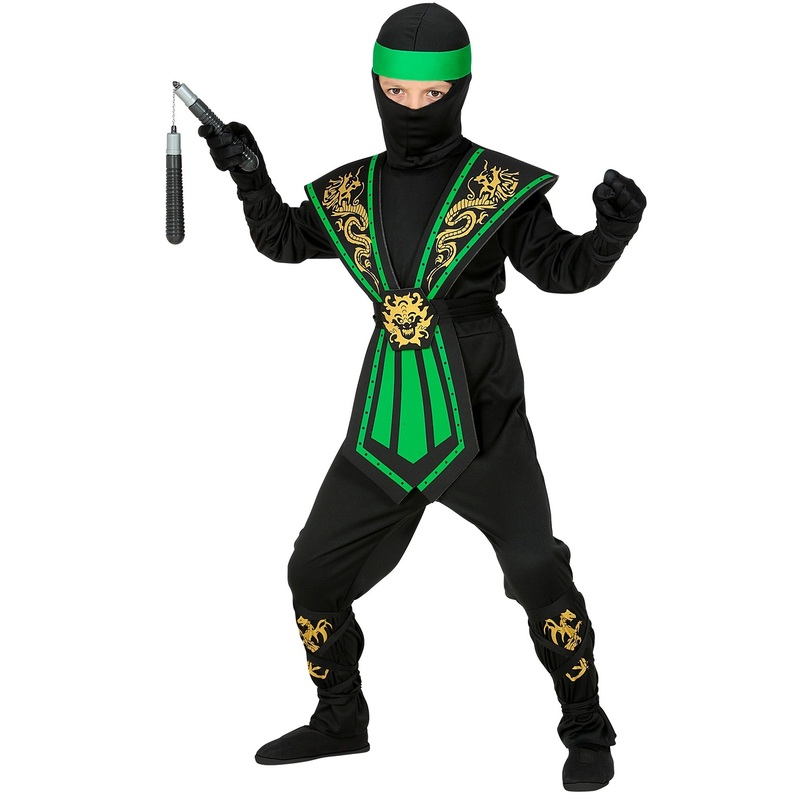 Green ninja costume Katashi for children 116
