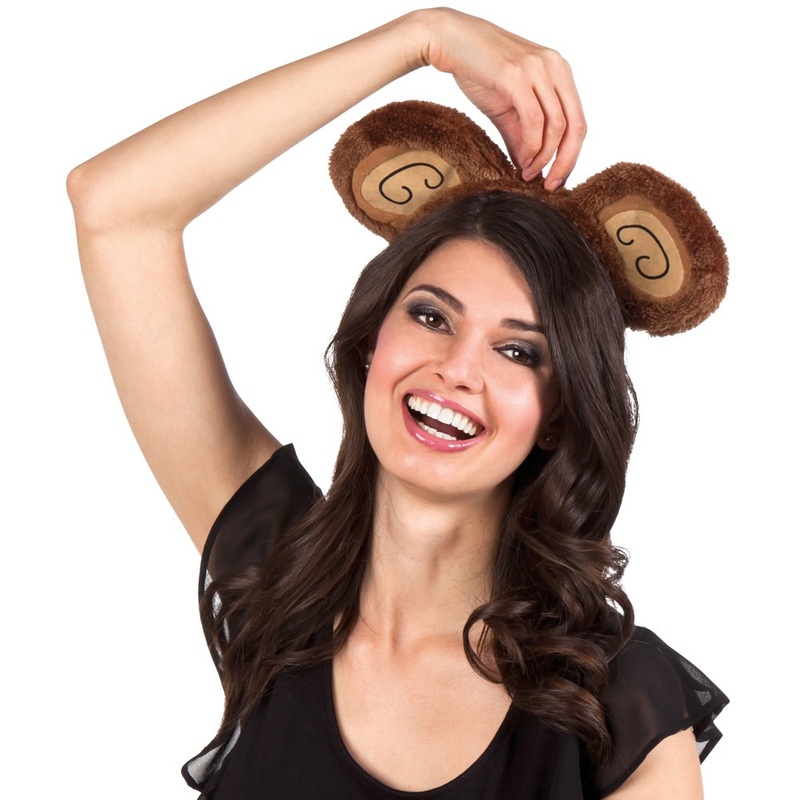 Plush monkey ears on headband