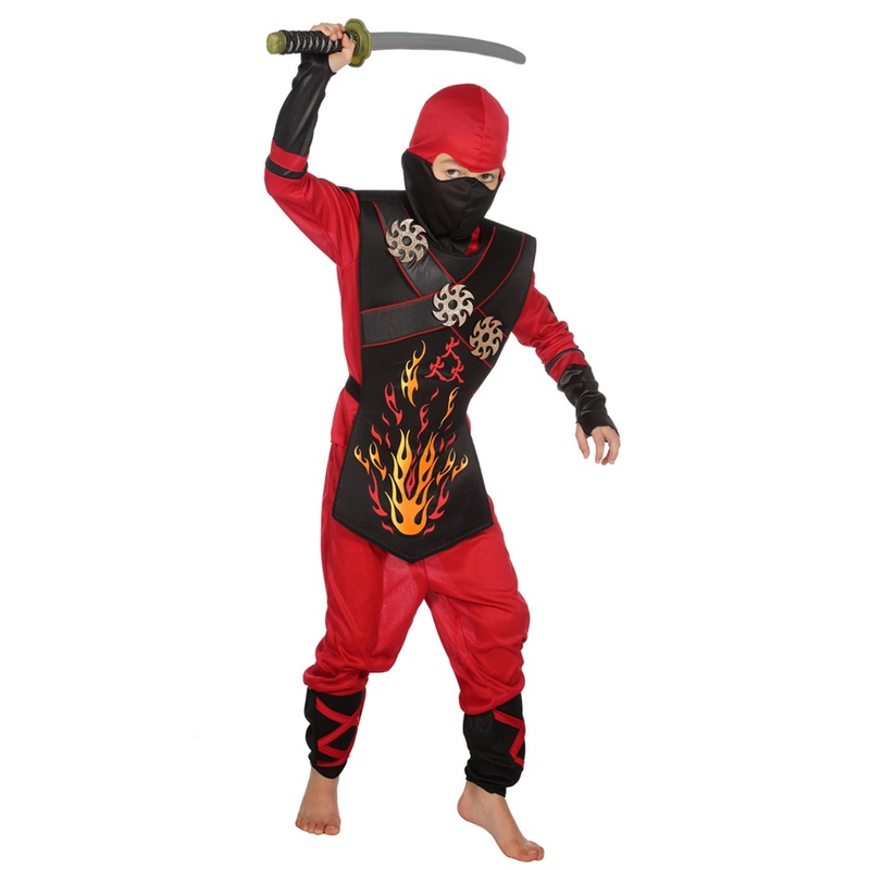 Red Fire Ninja kids costume 104