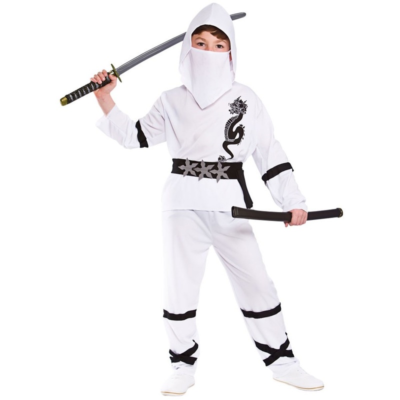 White dragon ninja fighter child costume S