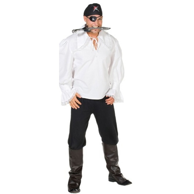 White lace shirt with bow for men 48