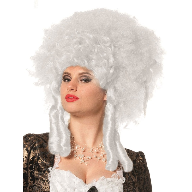 Baroque Afro women's wig white