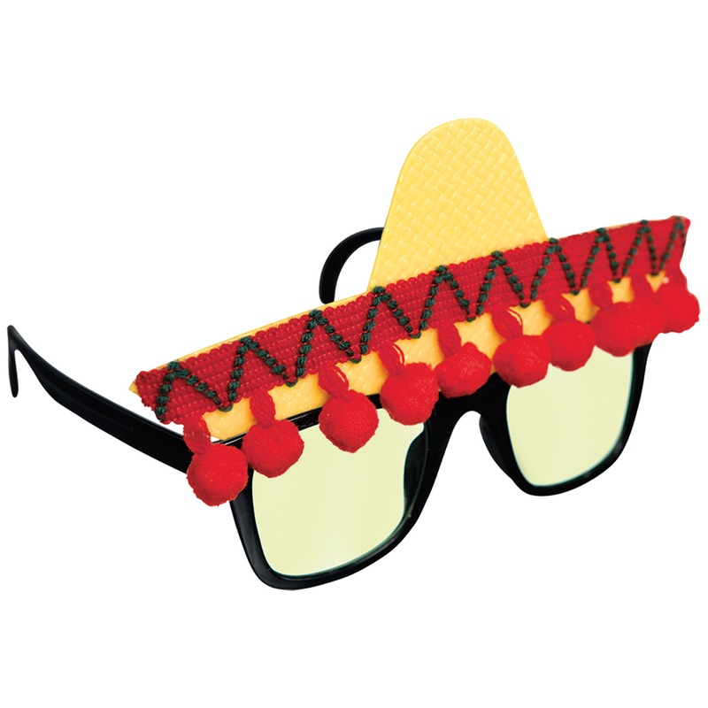 Funny sombrero party glasses Viva La Vida