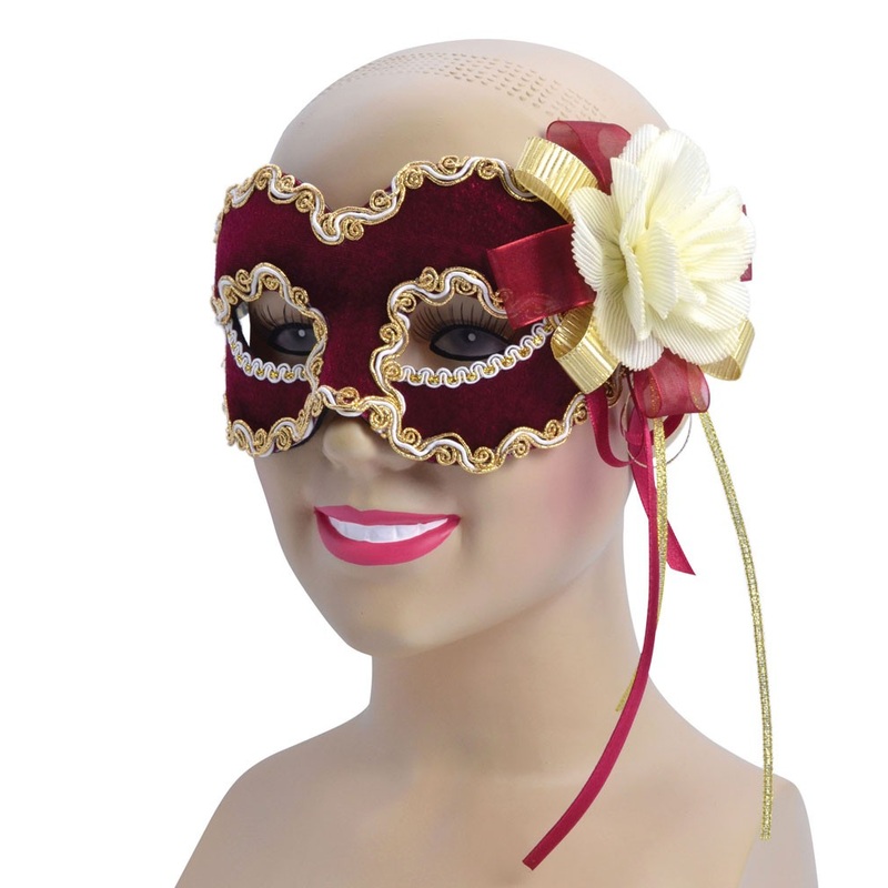 Ornate Adara eye mask red