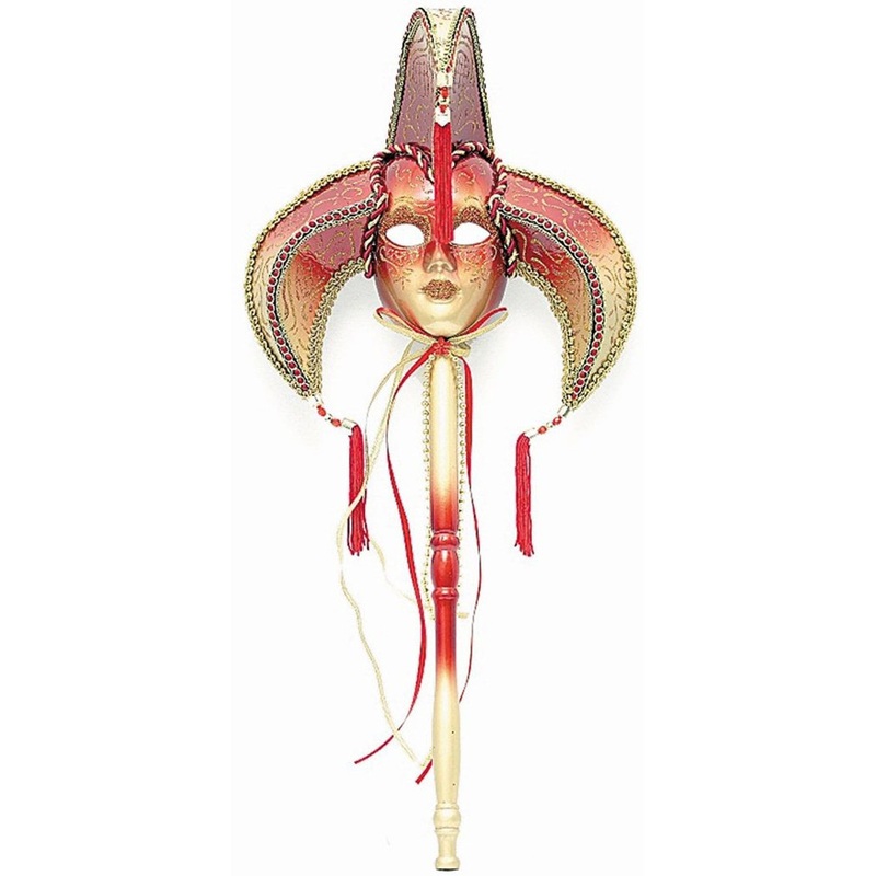 Principe Carnevale Venezia stick mask