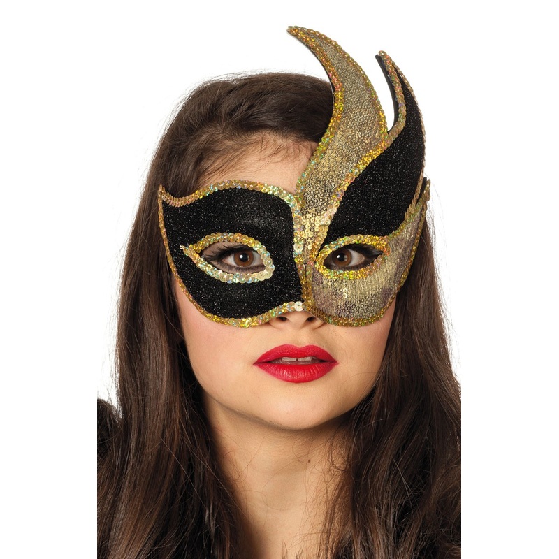 Sequin gold mask