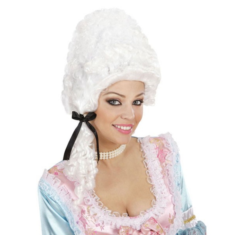 Baroque high hair wig white