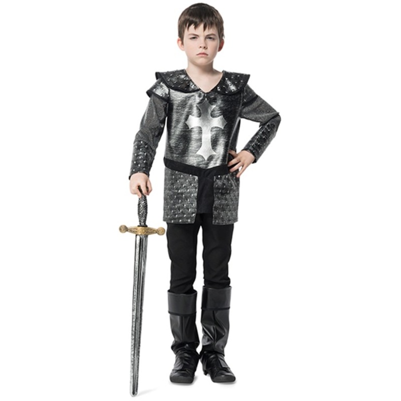 Knight costume top with metal sheen 104