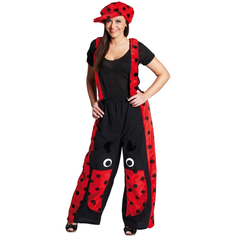 Ladybug ladies plush dungarees S