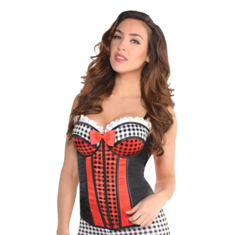 Little Red Riding Hood checkered corset S-M