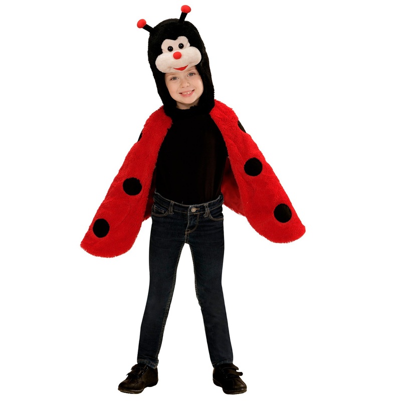 Marino ladybug hooded cape for children