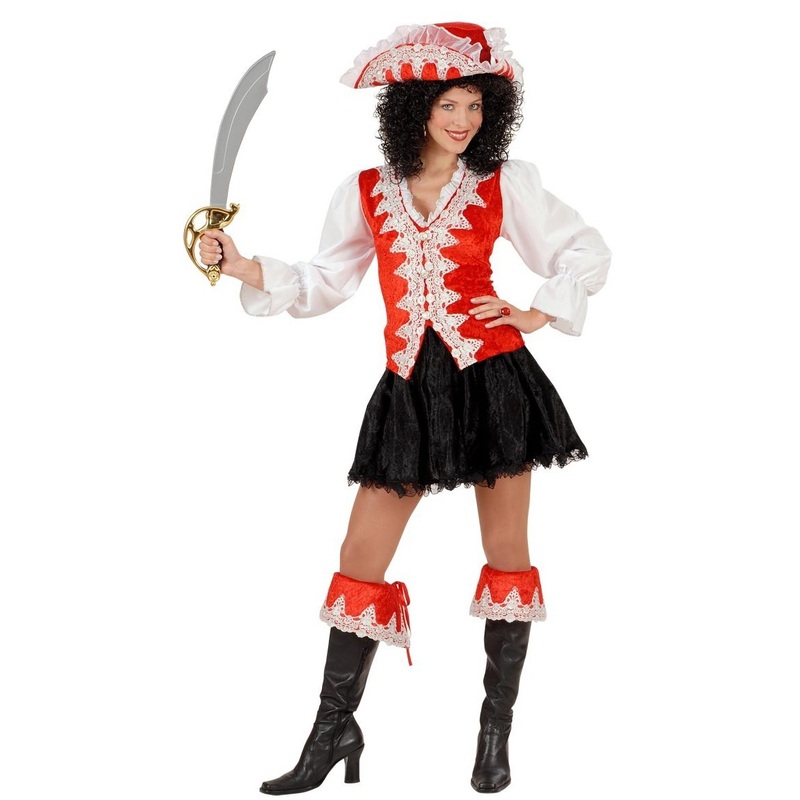 Pirate lady Miss Isabelle ladies costume in red S