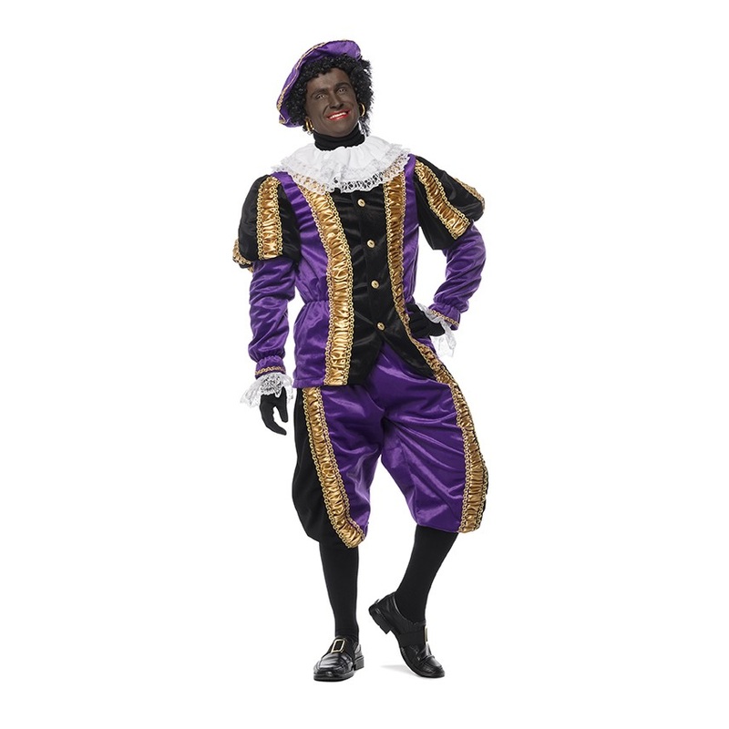 Purple Black Piet men's costume 48-50