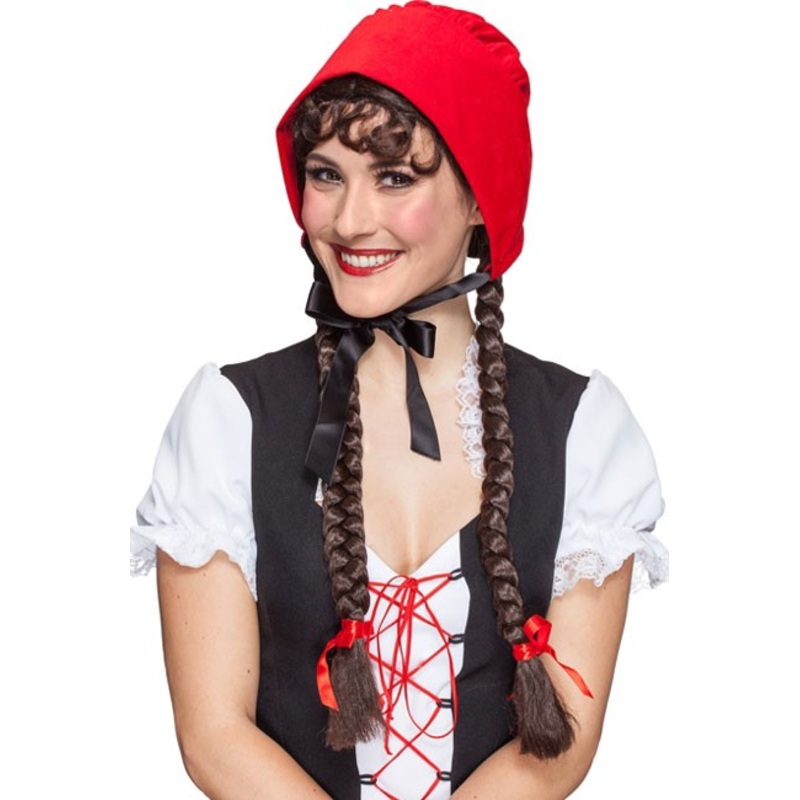 Red fairy tale skull cap for women