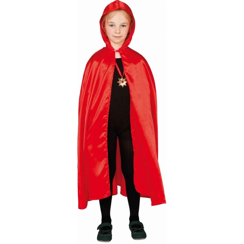 Red satin cape for children