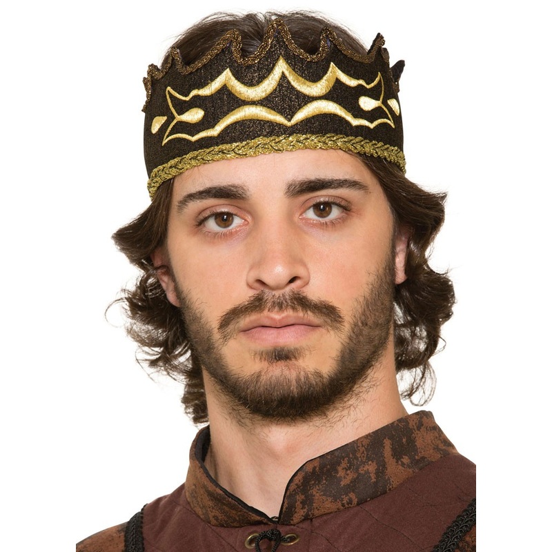 Brown royal crown made of fabric