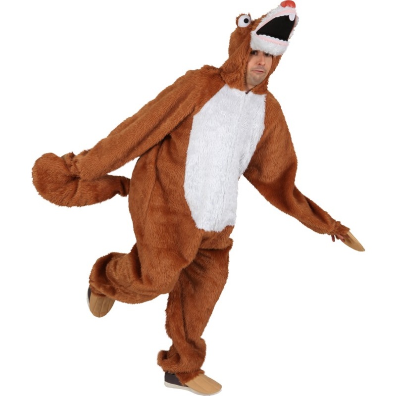 Crazy squirrel plush overall for men