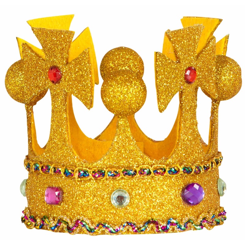 Gold glitter crown