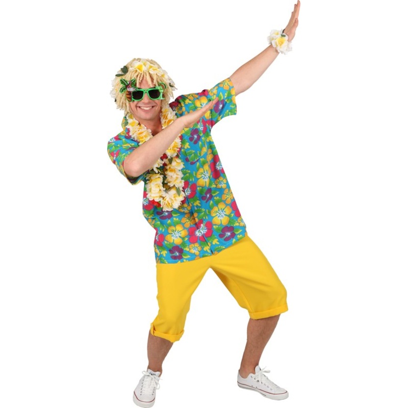 Hawaii shirt beach party turquoise S