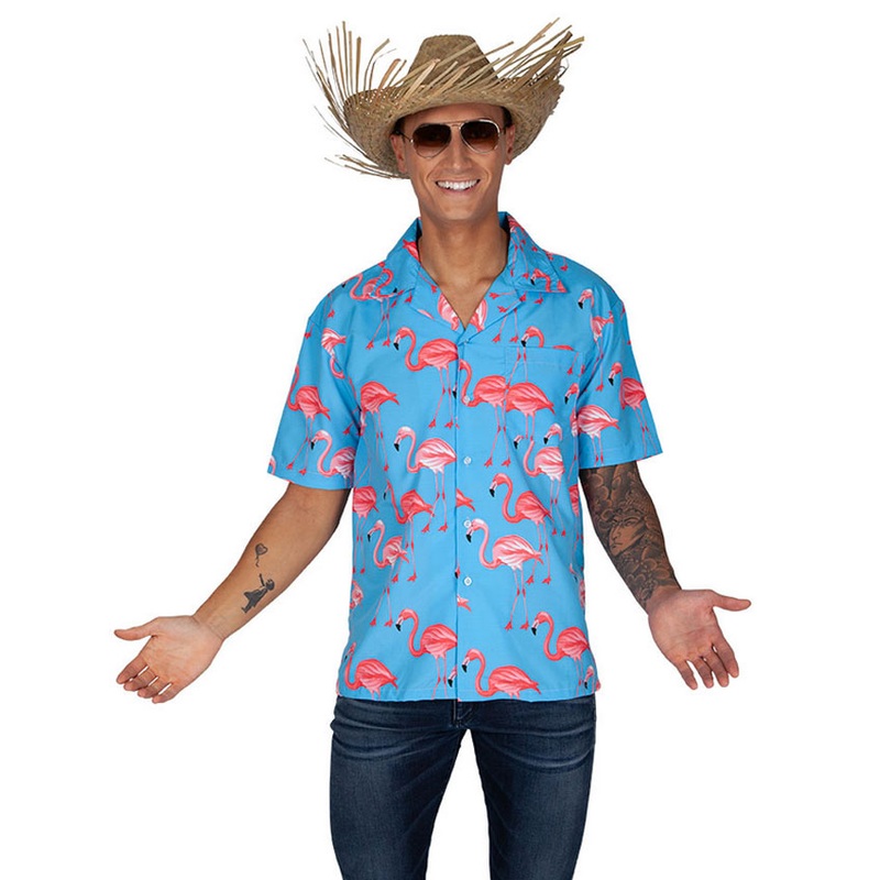 Hawaiian Shirt Flamingo for men M