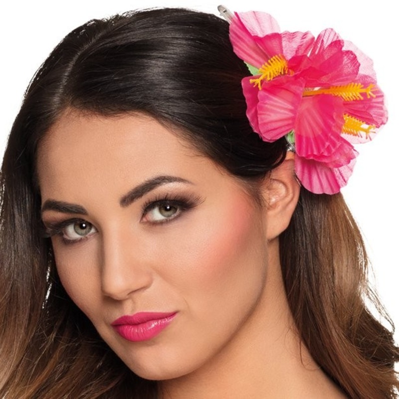 Hibiscus Flower Hair Clip Pink