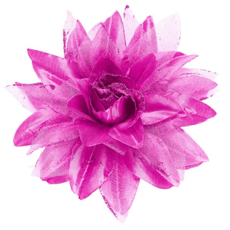 Pink flowers hair clip