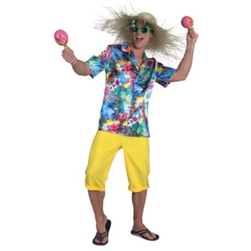 Satin Hawaii Flower Shirt 46-48