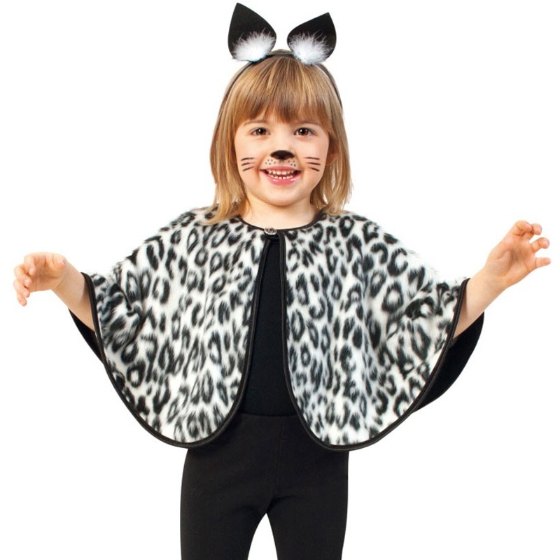 Snow leopard kids cape