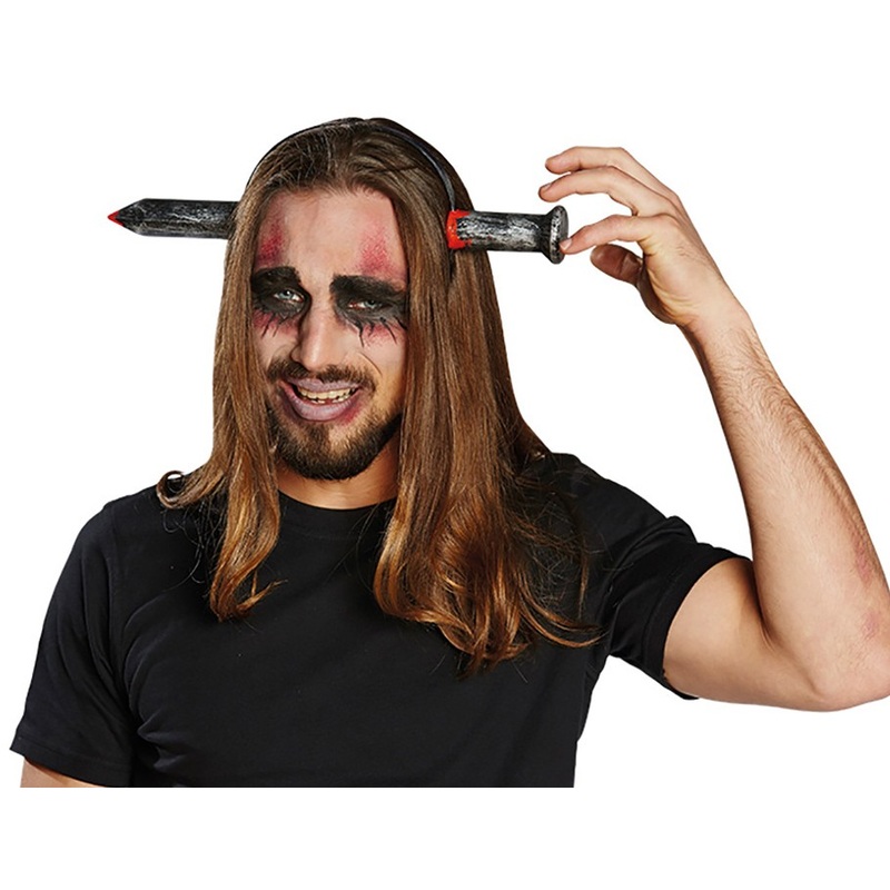 Bloody nail in the head headband