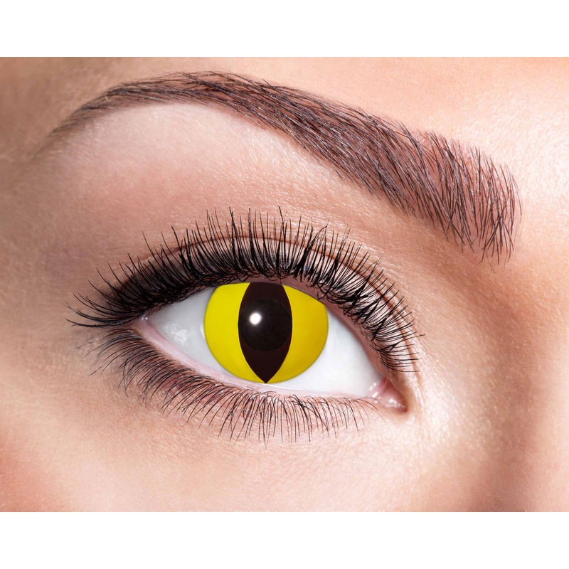 Cat Eye Contact Lenses Yellow