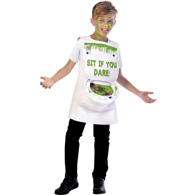 Dirty toilet costume for children