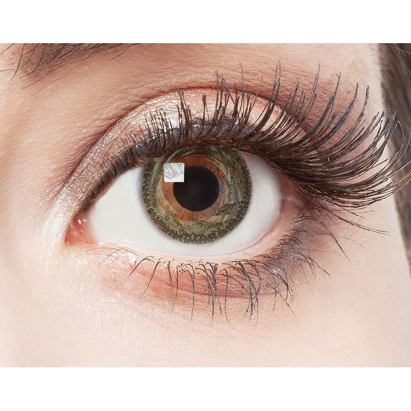 Green hurricane contact lens
