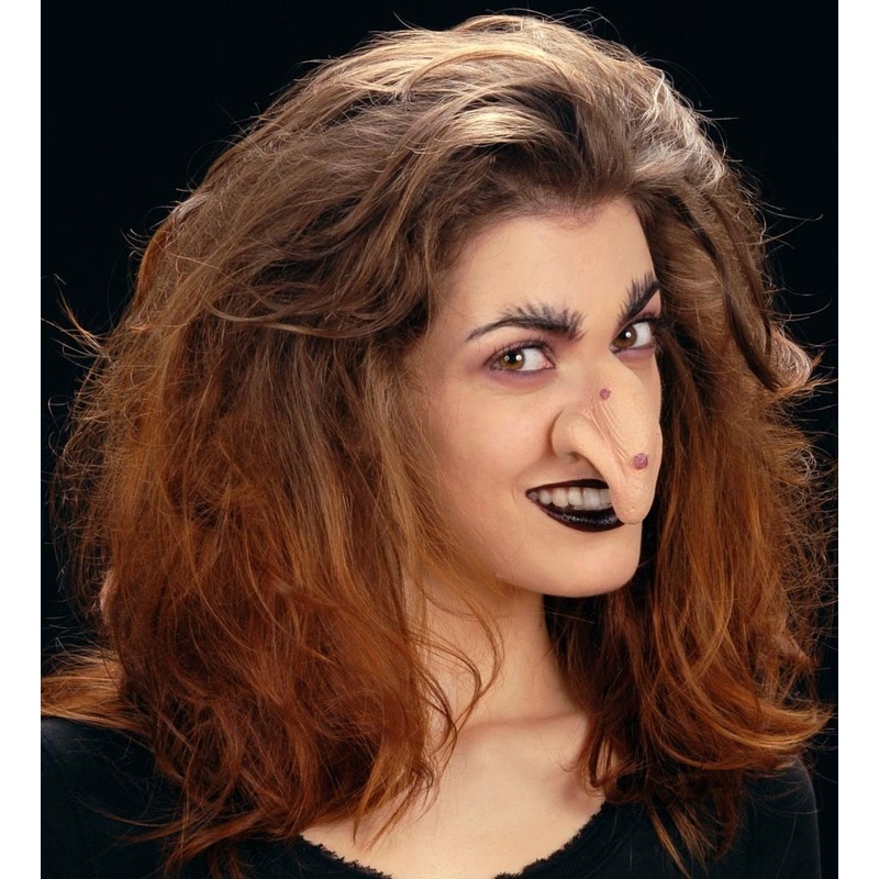 Halloween witch nose with warts latex to stick on