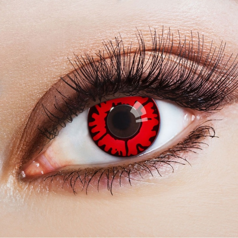 Red-black annual contact lens