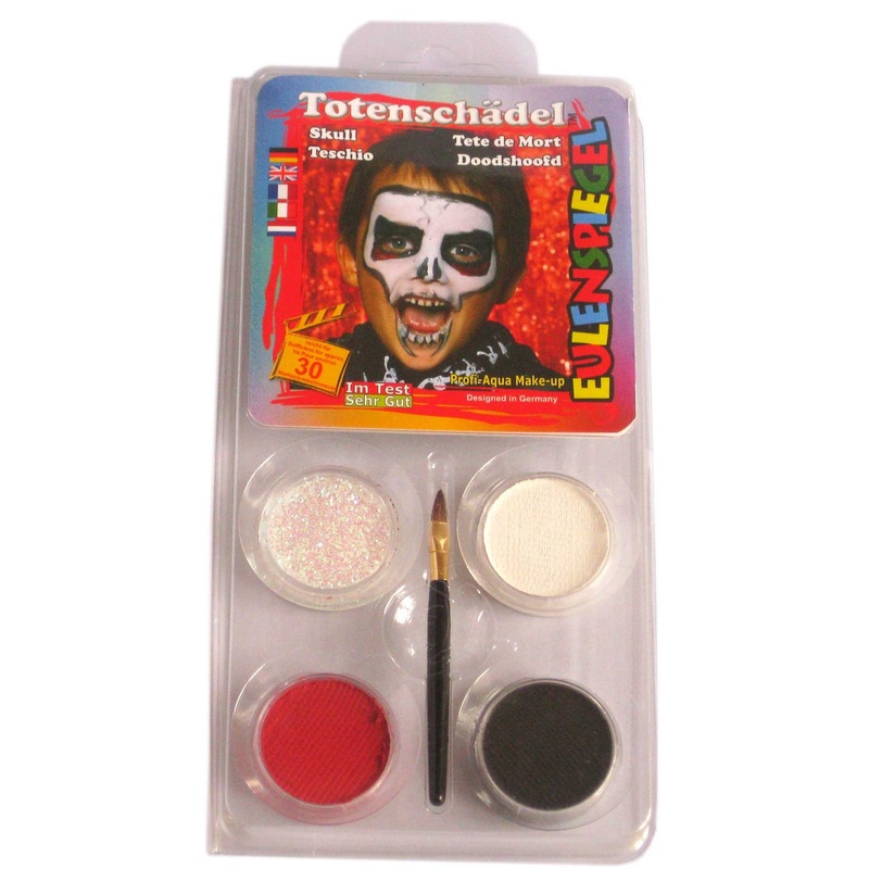 Skeleton make-up set 4 colors