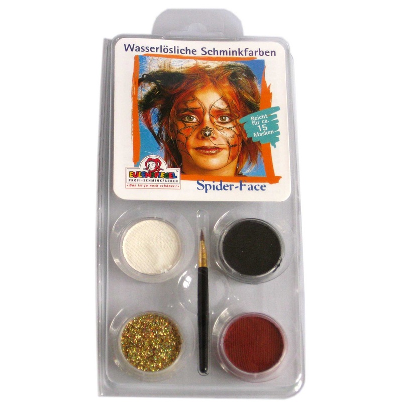 Spider face make-up set 4 colors