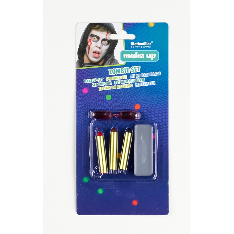 Zombie make-up pencils blood capsules 6-piece set