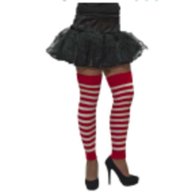 1 pair of red-white striped cuffs