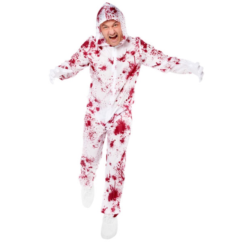 Bloody crime scene cleaner costume for men M