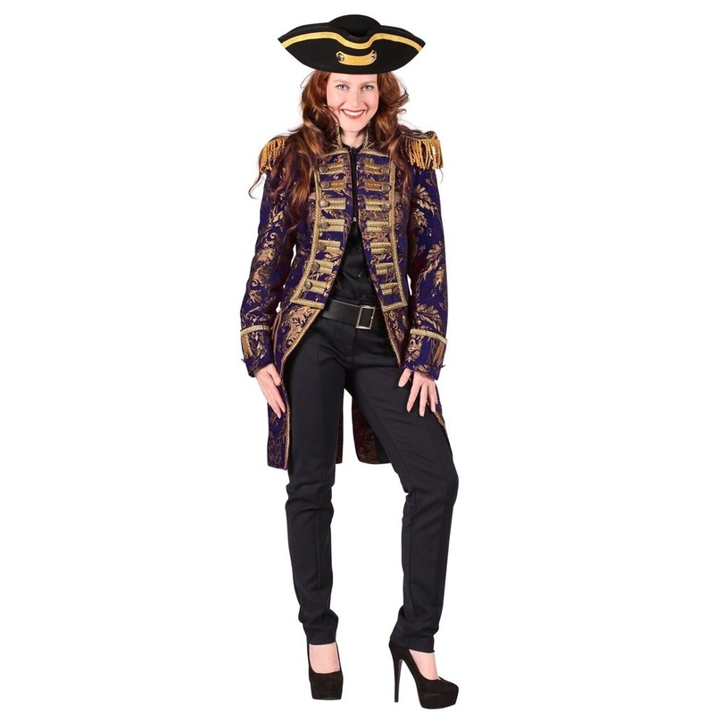 Blue rococo dress coat for women XS