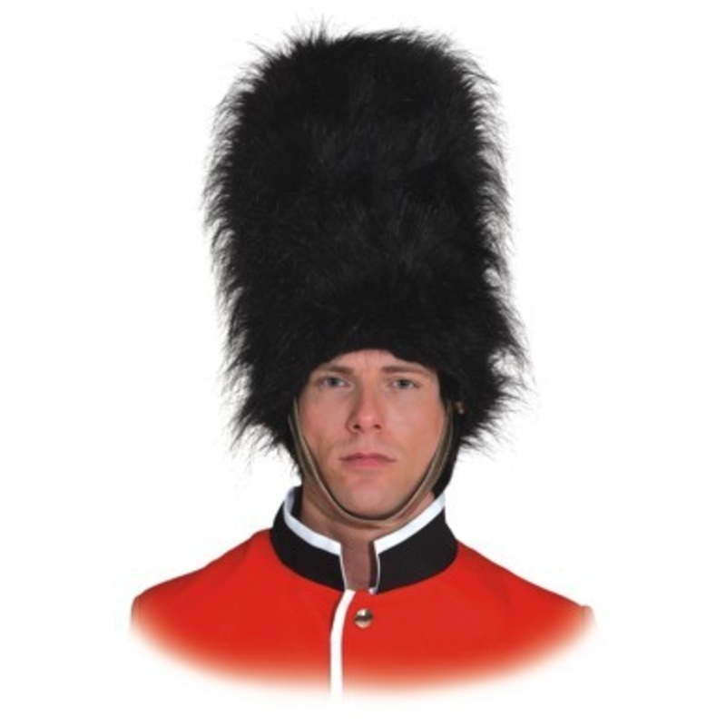British security guard's fur hat