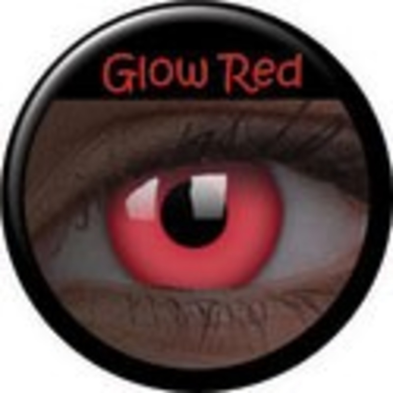 Luminous UV contact lens red