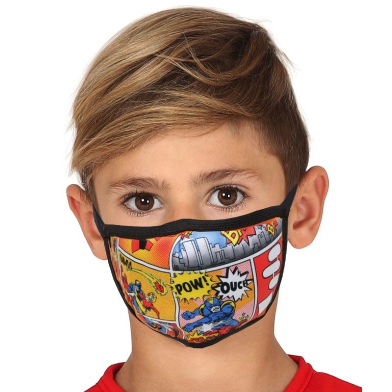 Mouth nose mask comic for kids