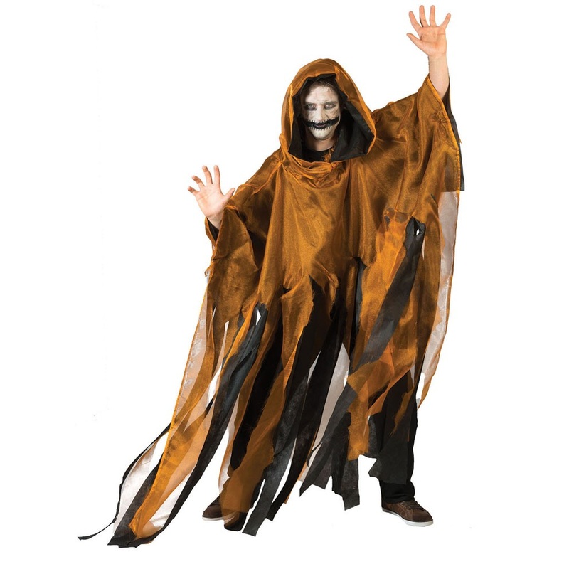 Orange horror gloss cape with hood