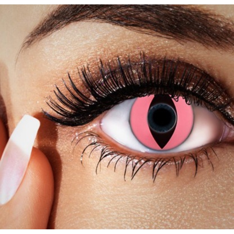 Pink-Black Cat Eye Annual Contact Lenses