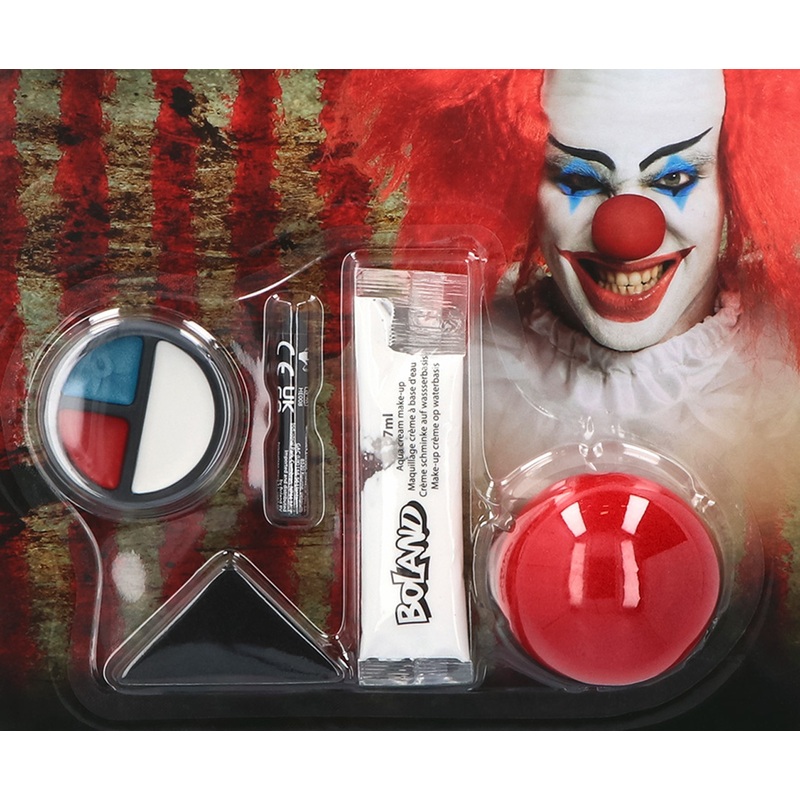Psycho clown make-up set 5 pieces