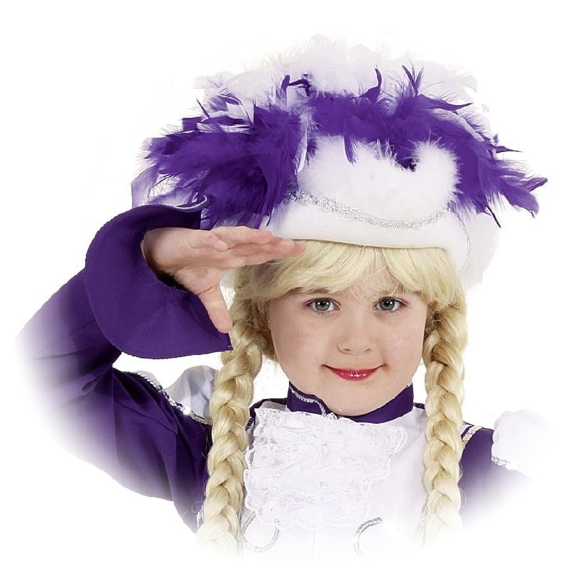 Purple and white sparkling hat for children